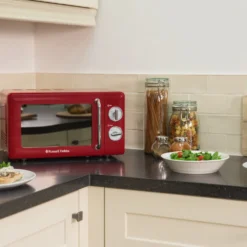 Retro 17 Litre Classic Red Manual Microwave