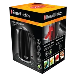Russell Hobbs Colours Plus Black Kettle -russell hobbs Sales rh 3Dpack image 20413