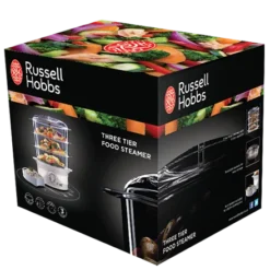 3 Tier Food Steamer White 15 3 Tier Food Steamer White -russell hobbs Sales rh 3Dpack image 21140