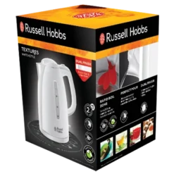 Russell Hobbs Textures Plastic Kettle - White -russell hobbs Sales rh 3Dpack image 21270