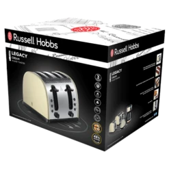 Russell Hobbs Legacy 4 Slice Toaster - Cream -russell hobbs Sales rh 3Dpack image 21302
