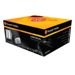 Russell Hobbs Lincoln 2 Slice Toaster and Kettle Twin Pack Polished Stainless Steel -russell hobbs Sales rh 3Dpack image 21830
