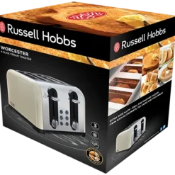 Russell Hobbs Worcester Cream Toaster - 4 Slice -russell hobbs Sales rh 3Dpack image 22408