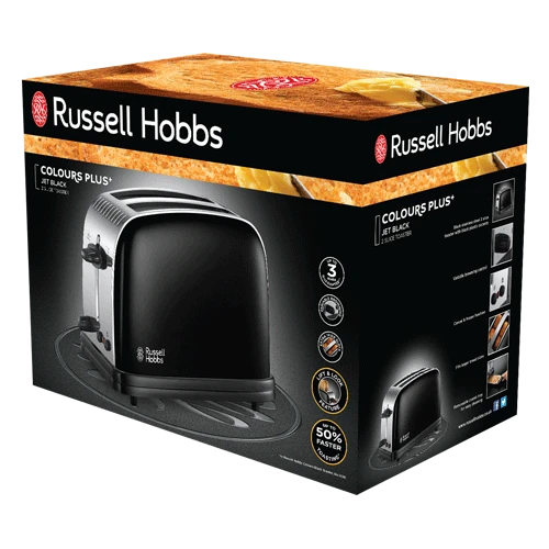 Russell Hobbs Stainless Steel 2 Slice Toaster - Black 7 Russell Hobbs Stainless Steel 2 Slice Toaster - Black - Image 5