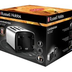 Russell Hobbs Cavendish Black 4 Slice Toaster -russell hobbs Sales rh 3Dpack image 24093