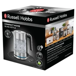 Russell Hobbs Compact Glass Kettle -russell hobbs Sales rh 3Dpack image 24191 56