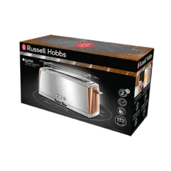 Russell Hobbs Luna Toaster 2 Slice Long Slot Copper -russell hobbs Sales rh 3Dpack image 24310 56