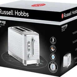 Russell Hobbs Inspire 2 Slice White Toaster -russell hobbs Sales rh 3Dpack image 24370
