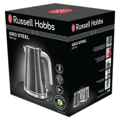 Russell Hobbs Geo Steel Kettle Silver -russell hobbs Sales rh 3Dpack image 25240