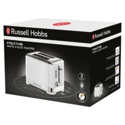 Russell Hobbs Structure White 2 Slice Toaster -russell hobbs Sales rh 3Dpack image 28090