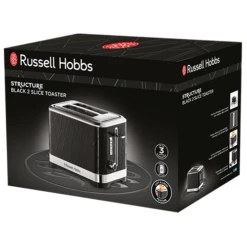 Russell Hobbs Structure Black 2 Slice Toaster -russell hobbs Sales rh 3Dpack image 28091
