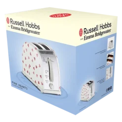 Russell Hobbs Emma Bridgewater Pink Hearts 2 Slice Toaster -russell hobbs Sales rh 3Dpack image 28340