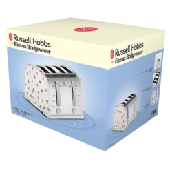 Russell Hobbs Emma Bridgewater Pink Hearts 4 Slice Toaster -russell hobbs Sales rh 3Dpack image 28350