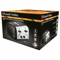 Russell Hobbs Stainless Steel 4-slice Toaster - Black -russell hobbs Sales rh 3Dpack image 28360