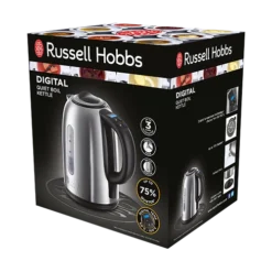 Russell Hobbs Digital Quiet Boil Kettle - Brushed Brushed Stainless Steel -russell hobbs Sales rh 3dpack image 21040