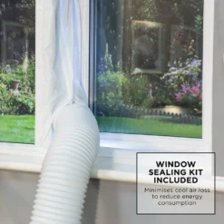 Russell Hobbs 2 in 1 Portable Air Conditioner and Dehumidifier 11000 BTU -russell hobbs Sales rh air con window kit graphics 1