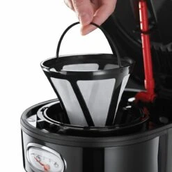 Retro Black Glass Coffee Maker -russell hobbs Sales rh inset image 21701 5