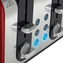 Russell Hobbs Worcester Red Toaster - 4 Slice -russell hobbs Sales rh inset image 22406 2