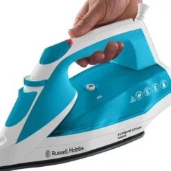 Supremesteam White and Blue Traditional Iron -russell hobbs Sales rh inset image 23040 2