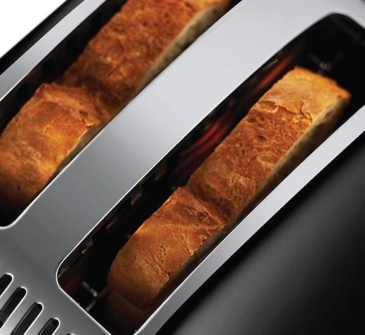 Russell Hobbs Stainless Steel 2 Slice Toaster - Black 4 Russell Hobbs Stainless Steel 2 Slice Toaster - Black - Image 2