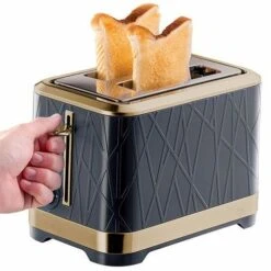 Russell Hobbs Structure Brass Ombre Blue Toaster - 2 Slice -russell hobbs Sales rh inset image 26120 3