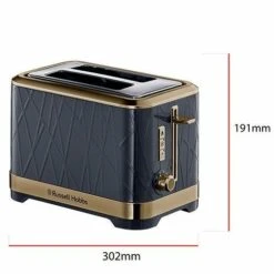 Russell Hobbs Structure Brass Ombre Blue Toaster - 2 Slice -russell hobbs Sales rh inset image 26120 4