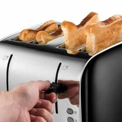 Russell Hobbs Stainless Steel 4-slice Toaster - Black -russell hobbs Sales rh inset image 28360 1