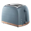 Russell Hobbs Honeycomb 2 Slice Grey with Rose Gold Toaster