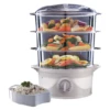 3 Tier Food Steamer White 2 3 Tier Food Steamer White -russell hobbs Sales rh main image 21140 1