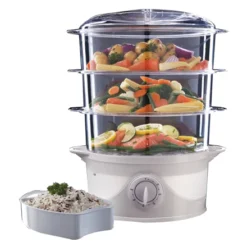 3 Tier Food Steamer White 16 3 Tier Food Steamer White -russell hobbs Sales rh main image 21140 2