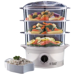 3 Tier Food Steamer White