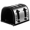Russell Hobbs Legacy 4 Slice Toaster - Black -russell hobbs Sales rh main image 21303 2