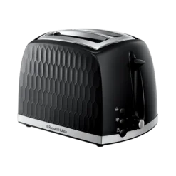 Russell Hobbs Honeycomb 4 Slice Black Toaster -russell hobbs Sales rh main image 26061