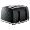 Russell Hobbs Honeycomb 4 Slice Black Toaster -russell hobbs Sales rh main image 26071 1