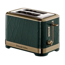Russell Hobbs Structure Brass Emerald Green Toaster - 2 Slice -russell hobbs Sales rh main image 26121 1