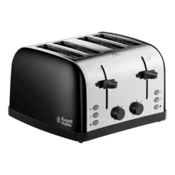 Russell Hobbs Stainless Steel 4-slice Toaster - Black -russell hobbs Sales rh main image 28360 1