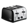Russell Hobbs Stainless Steel 4-slice Toaster - Black -russell hobbs Sales rh main image 28360