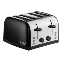 Russell Hobbs Stainless Steel 4-slice Toaster - Black