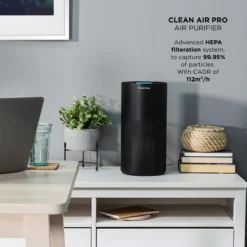 Russell Hobbs Clean Pro Air Purifier in Black with H13 HEPA Filter -russell hobbs Sales rhap2001b lifestyle 2000px 01