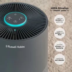Russell Hobbs Clean Pro Air Purifier in Grey with H13 HEPA Filter -russell hobbs Sales rhap2001g lifestyle 2000px 03
