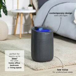 Russell Hobbs 1L Fresh Air Pro Compact 2 in 1 Grey Dehumidifier & Air Purifier -russell hobbs Sales rhdh1101g lifestyle 2000px 02