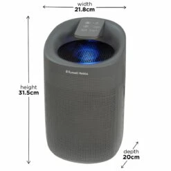 Russell Hobbs 1L Fresh Air Pro Compact 2 in 1 Grey Dehumidifier & Air Purifier -russell hobbs Sales rhdh1101g product 2000px 02