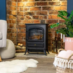 Russell Hobbs 1.85KW Black Electric Stove Fire -russell hobbs Sales rhefstv1002b lifestyle 1