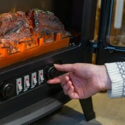 Russell Hobbs 1.85kW Black Double Electric Stove Fire -russell hobbs Sales rhefstv2003b lifestyle 4