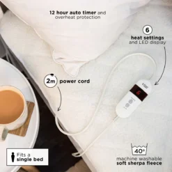 Russell Hobbs Single Electric Heated Blanket -russell hobbs Sales rhesb8001 lifestyle 1