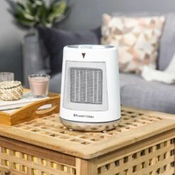 Russell Hobbs 2kW Oscillating Ceramic Electric Fan Heater in White -russell hobbs Sales rhfh1008 lifestyle 6s
