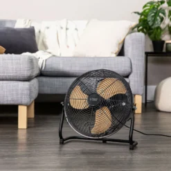 Russell Hobbs 12” Black Scandi Floor Fan -russell hobbs Sales rhgf1221wdb lifestyle 1