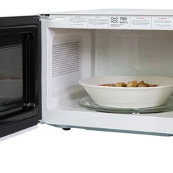 Inspire 17 Litre White Manual Microwave -russell hobbs Sales rhm1731 open 1000px 1