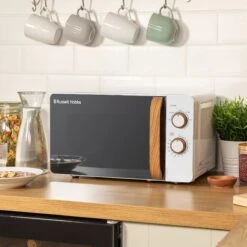 17 Litre Scandi White Manual Microwave with Wood Effect -russell hobbs Sales rhmm713 lifestyle 4 2000px