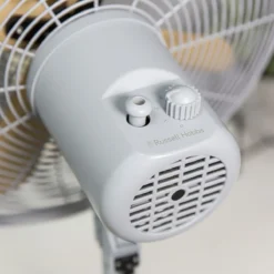 Russell Hobbs 16" Scandi Pedestal Fan in Grey and Wood Effect -russell hobbs Sales rhmpf1601wdg lifestyle 2000px 03 1